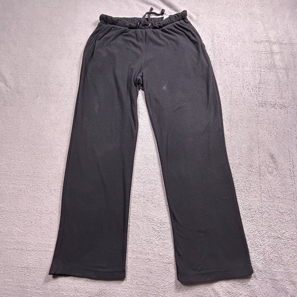Daniel Buchler Lounge Pants Mens Large Black Fleece Sweatpants Sleepwear